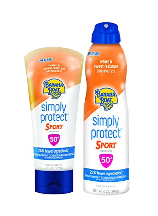 BANANA BOAT Banana Boat Simply Protect Sport Sunscreen Lotion, Spf 50+, 25% Fewer Ingredients, 6 Ounces