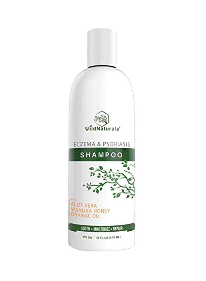 Wild Naturals - Eczema Psoriasis Shampoo : 98% Natural, 80% Organic, Sulfate Free, Soothing, Healing, Anti Dandruff, Flaky, Itchy, Dry Scalp Treatment Soap for Seborrheic Dermatitis, Moisturizing, 16oz Multicolour 2.12472kg - Image 1