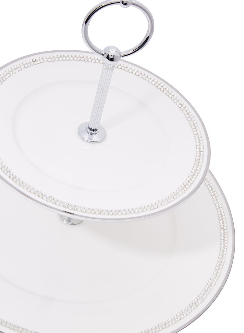 LINKAGE Candy Dish Big 2 Tier With Ceramic Plates Standard - Image 3