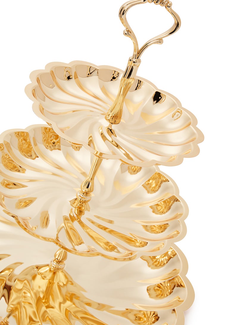 LINKAGE Candy Dish 3 Tier Gold Multicolour Standard Standard - Image 3