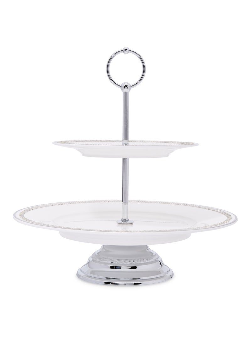 LINKAGE Candy Dish Big 2 Tier With Ceramic Plates Standard - Image 1