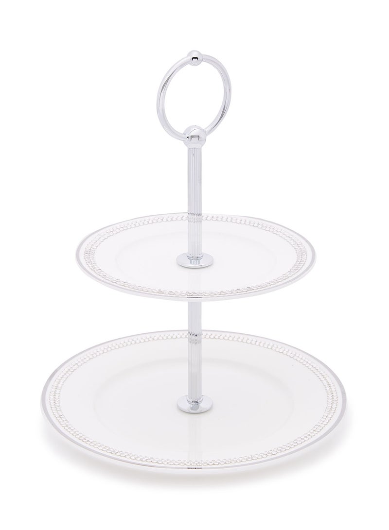 LINKAGE Candy Dish Small 2 Tier With Ceramic Plates Multicolour Standard  - Image 2