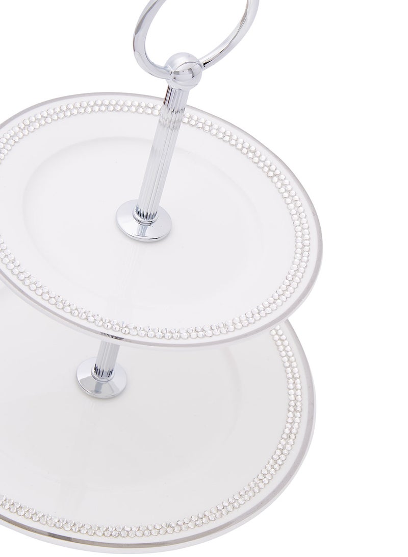 LINKAGE Candy Dish Small 2 Tier With Ceramic Plates Multicolour Standard  - Image 3