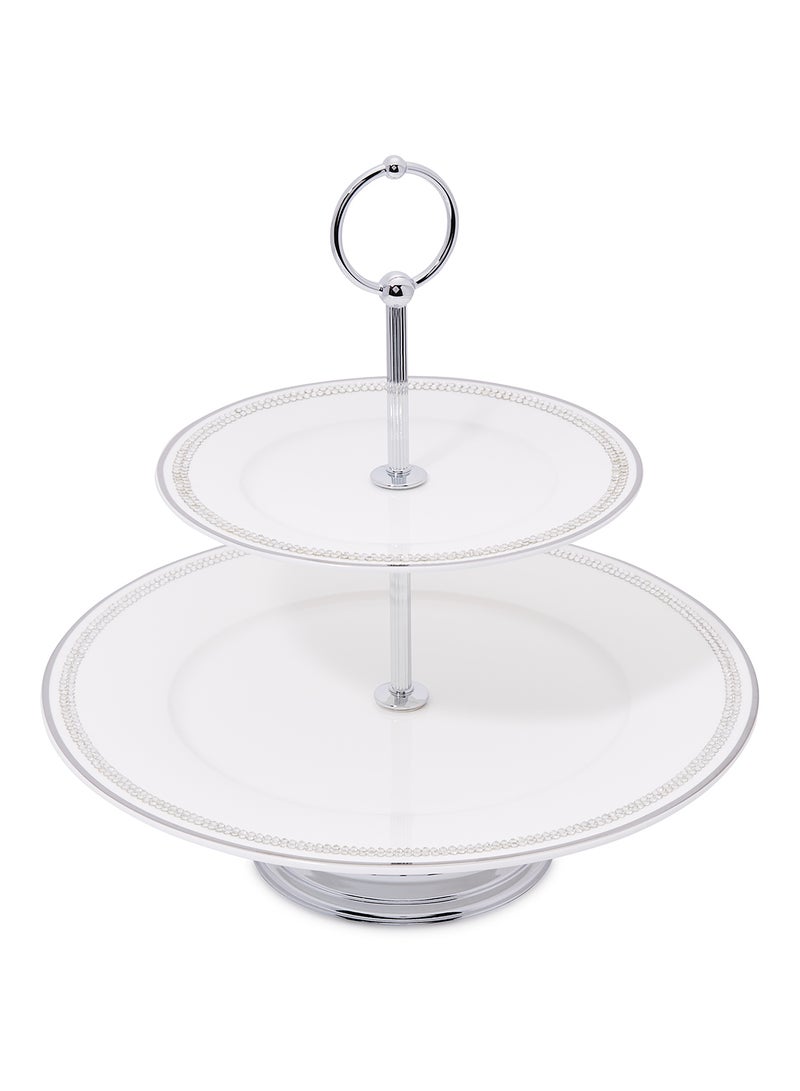 LINKAGE Candy Dish Big 2 Tier With Ceramic Plates Standard - Image 2
