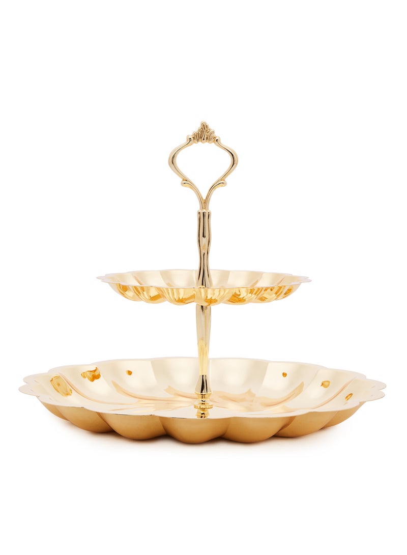 LINKAGE Candy Dish 2 Tier Gold Standard - Image 1
