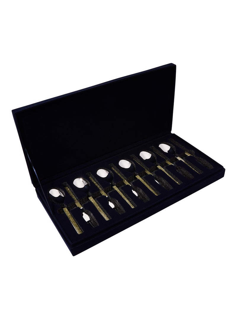 LINKAGE Glitter 12Piece Table Spoon And Fork Cutlery Set Multicolour Standard - Image 2