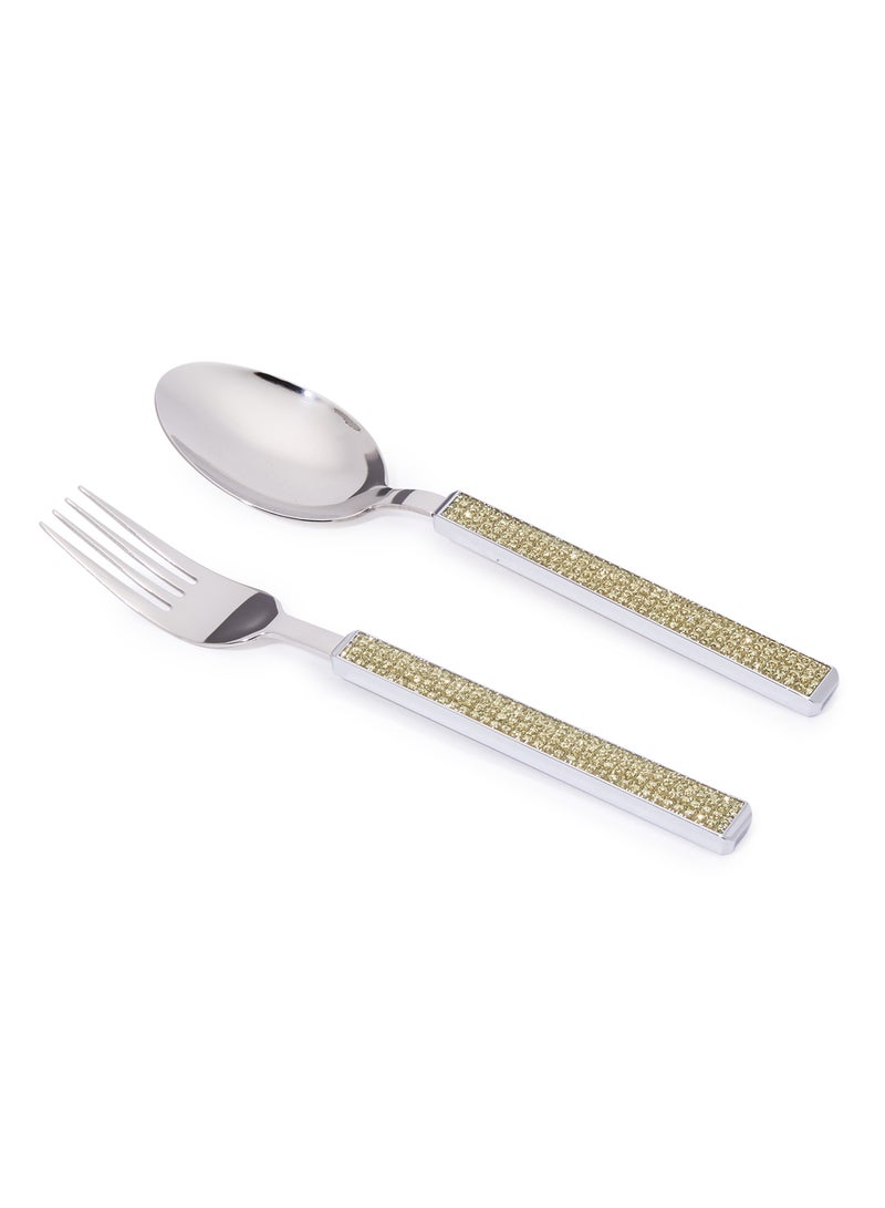 LINKAGE Glitter 12Piece Table Spoon And Fork Cutlery Set Multicolour Standard - Image 3