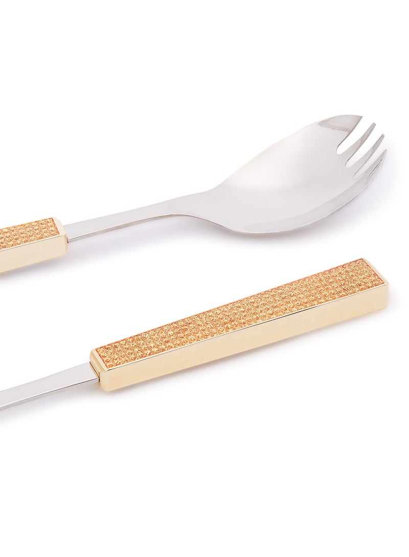 LINKAGE Glitter Gold Salad Serving Set Standard - Image 2
