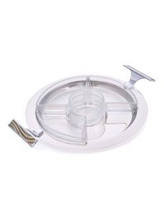 REGENT Orient 5 Comprtment Round Utensil Clear/Silver 39 x 31cm  - Image 2