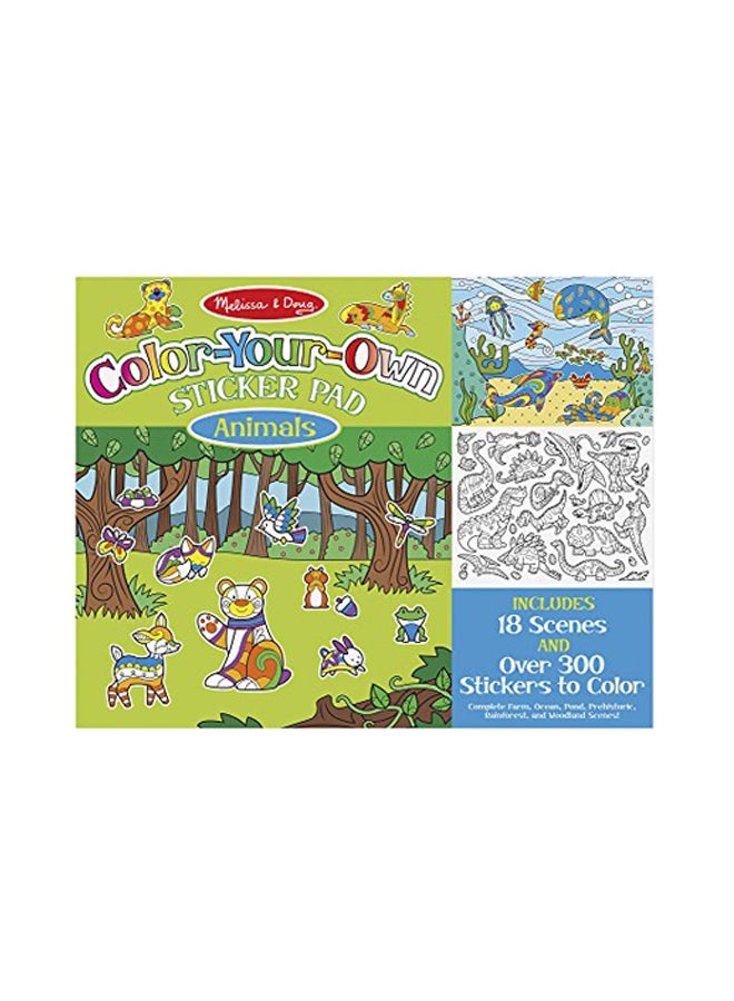 Melissa & Doug Colour Your Own Animal Sticker Pad 9468 Multicolour - Image 1