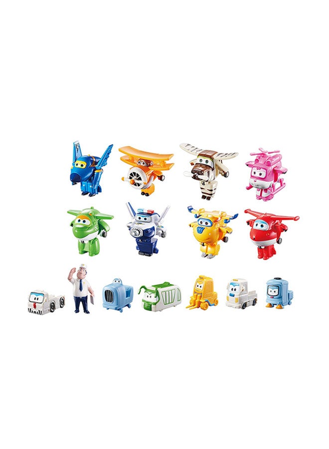 SUPER WINGS 15-Piece Transform A Bots World Airport Crew Collector Set 2 inch  - Image 1