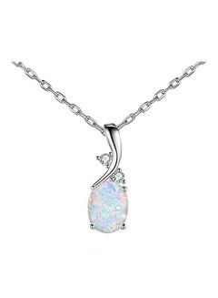 AILUOR Vintage Opal Pendant Necklace 