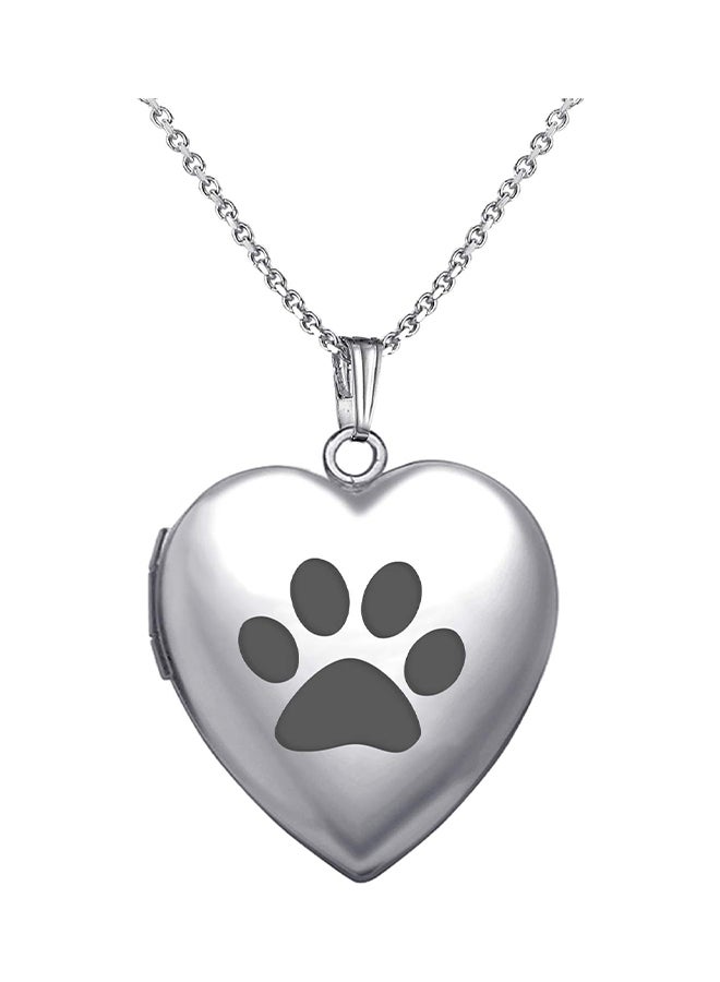 يوفينغ قلادة بدلاية على شكل قلب بطبعة مخلب كلب جميل - Image 1