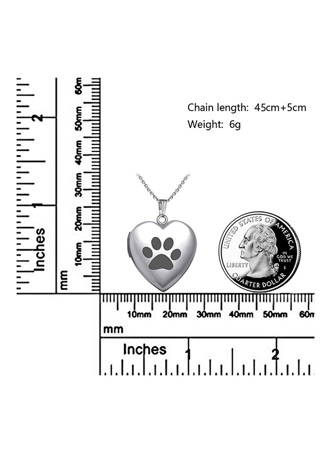 يوفينغ قلادة بدلاية على شكل قلب بطبعة مخلب كلب جميل - Image 2