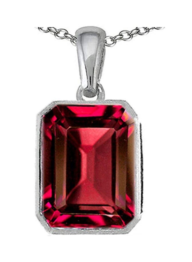 Star K Emerald Cut Pendant Necklace