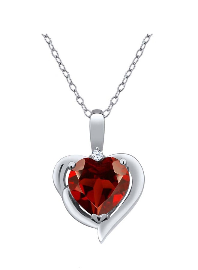 GEM STONE KING Heart Pendant Necklace 
