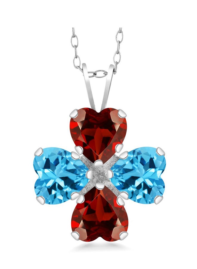 جم ستون كينج دلاية من العقيق السويسري بشكل قلب