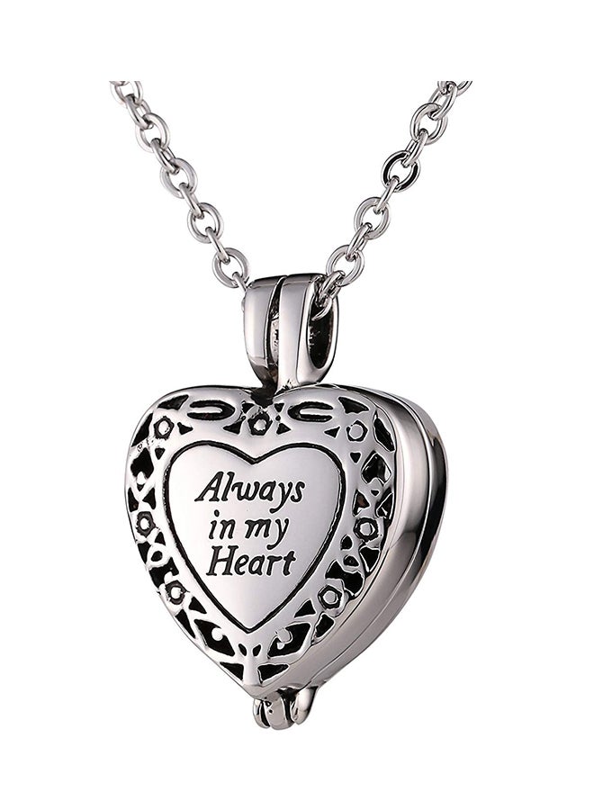 Beydodo - Custom Ashes Vintage Flower Pattern Heart Cremation Jewelry Urn Necklace - Image 1