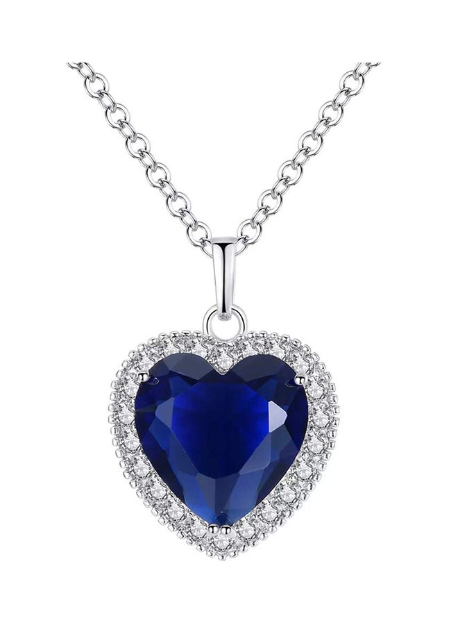 AILUOR - Titanic Heart Of The Ocean Necklace Sapphire Crystal Necklace - Image 1
