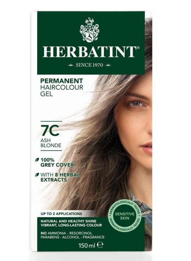 Herbatint - Hair Colour Gel 7C Ash Blonde 150ml - Image 1