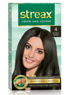 Streax Cream Hair Colour Natural Brown 4 
