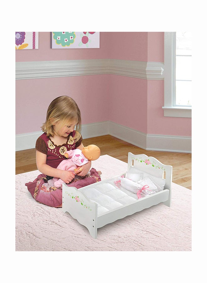 Badger Basket 4-Piece Pillows Doll Bed With Removable Padded Blanket  - Image 2