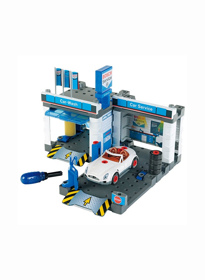 Theo Klein - Bosch Car Repair With Car Wash Toy Playset - Image 1