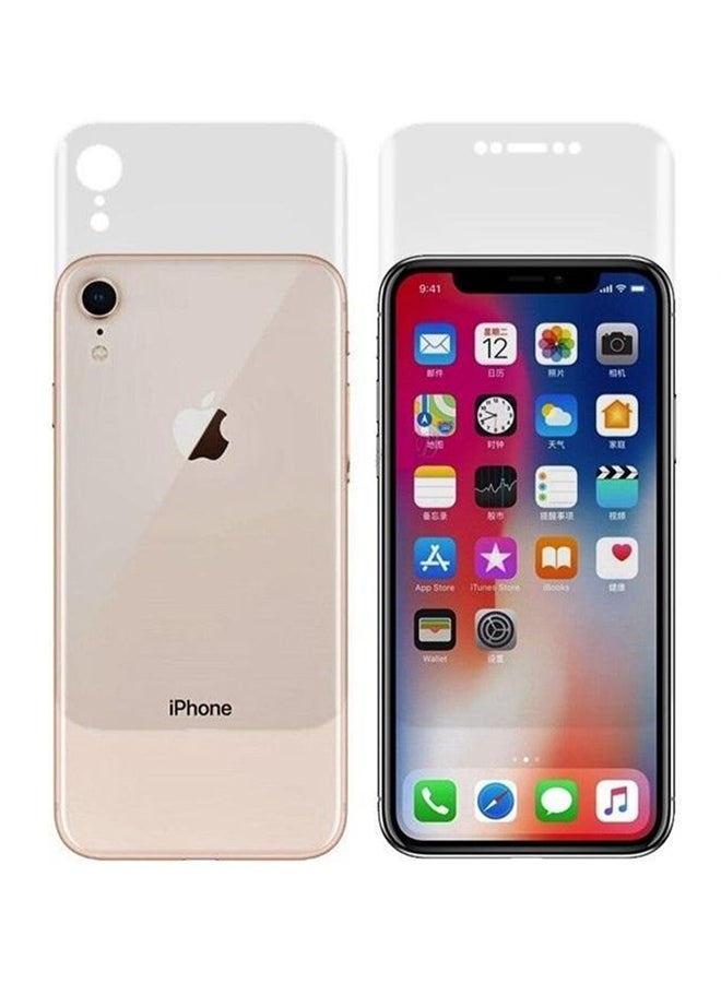 لاصقة حماية للشاشة من الزجاج المقوى لهاتف أبل آيفون XR شفاف