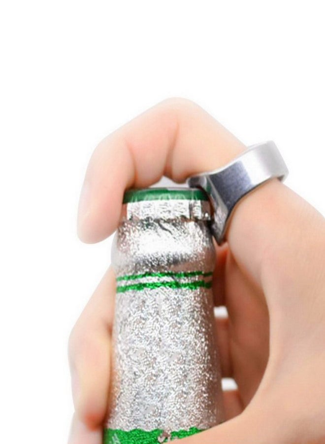 Finger Ring Beer Bottle Opener Silver 24 x 18mm  - Image 2