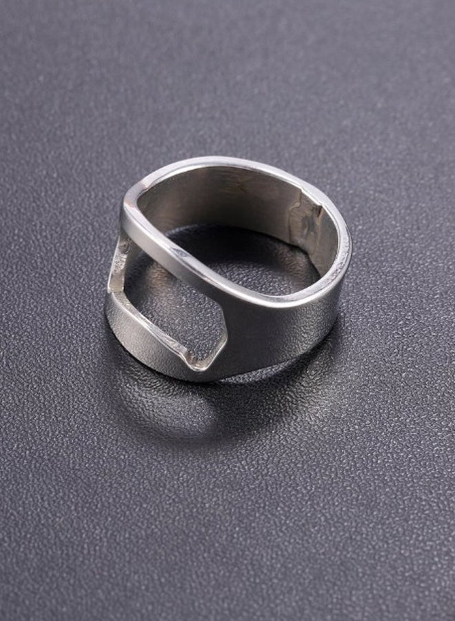 Finger Ring Beer Bottle Opener Silver 24 x 18mm  - Image 3
