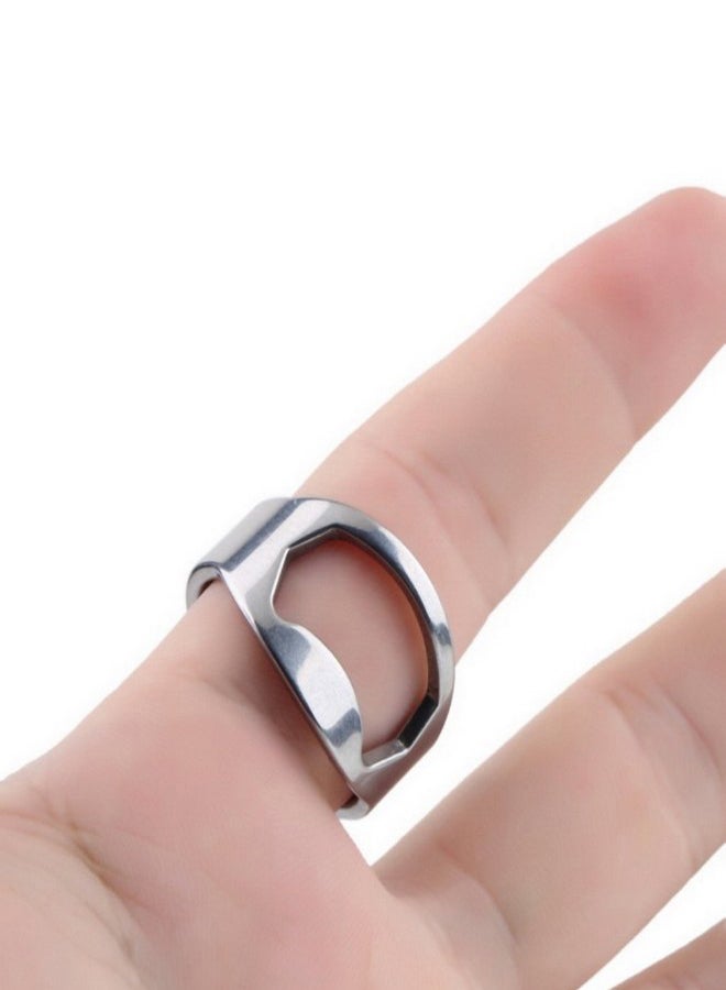 Finger Ring Beer Bottle Opener Silver 24 x 18mm  - Image 4