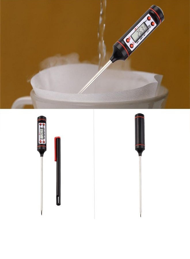 MASTECH - BBQ Digital Cooking Thermometer Black/Orange - Image 1