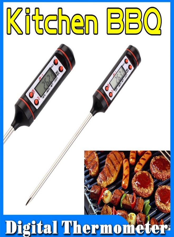 MASTECH - BBQ Digital Cooking Thermometer Black/Orange - Image 1