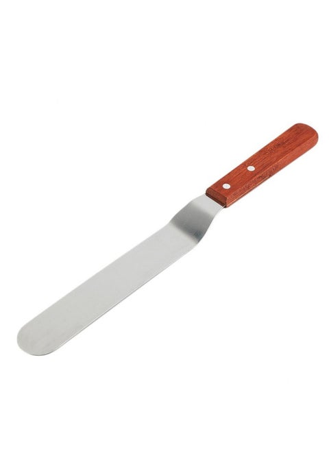 3-Piece Butter Cake Cream Practical Spatula Bread Knife Set Silver/Brown