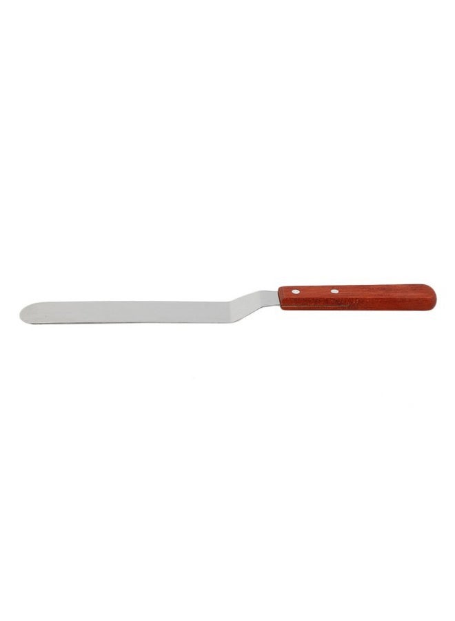 3-Piece Butter Cake Cream Practical Spatula Bread Knife Set Silver/Brown
