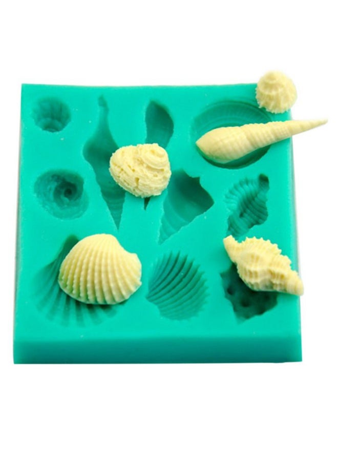 Generic - 3D Seashell Beach Shells Cake Molds Chocolate Mould Decoration Blue - Image 1