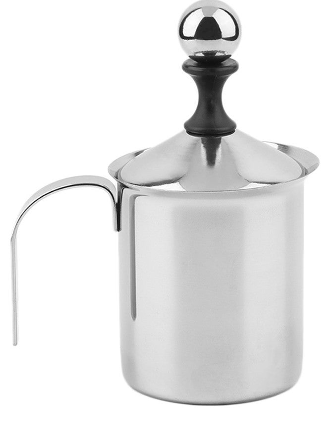 بري اب ماكينة صنع رغوة للحليب بشبكة مزدوجة 400 ml 71924 فضي  - Image 1