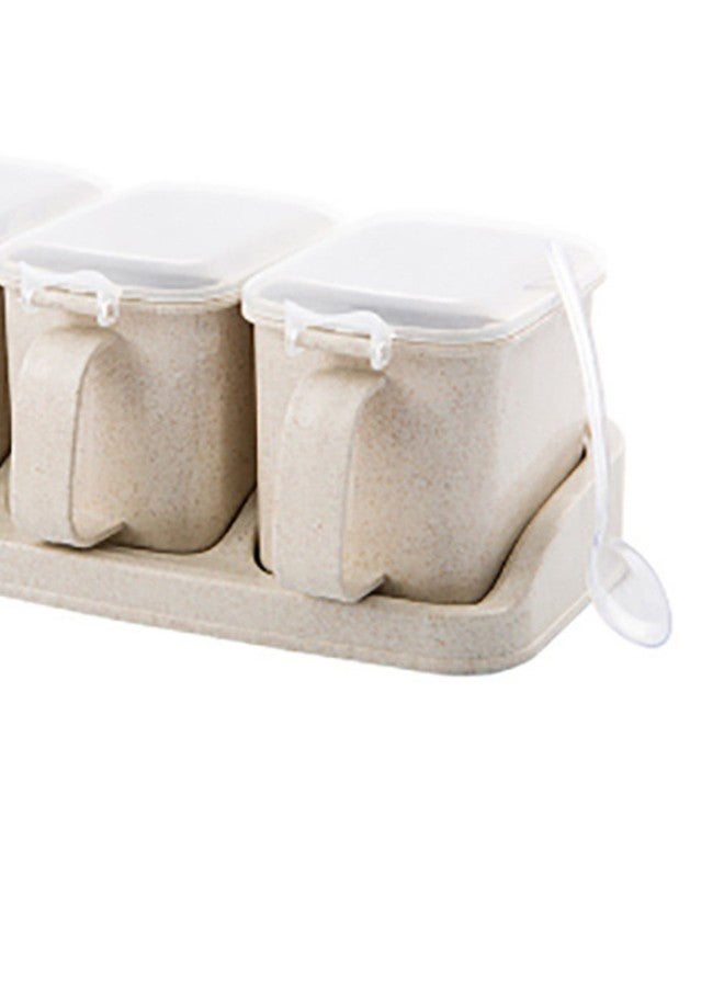 4-Piece Seasoning Jar Box Beige  - Image 2