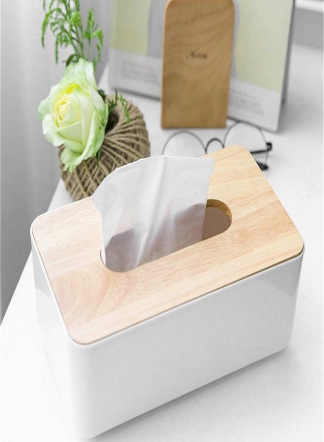 Generic Home Car Container Decoration For Removable Tissue Box White/Beige  - Image 4