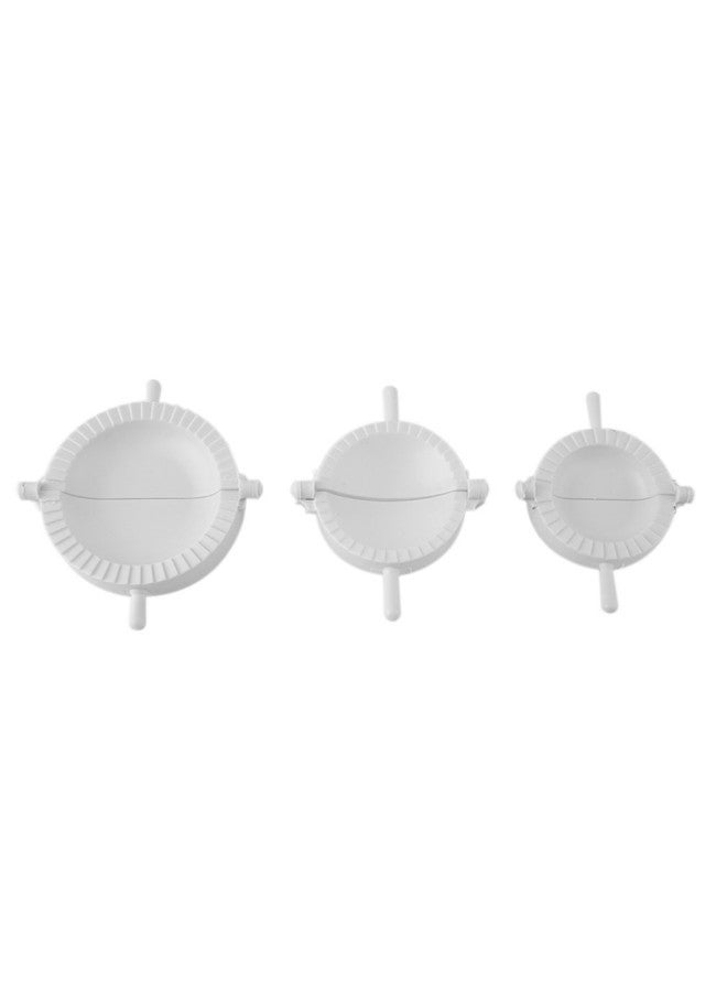 Generic - 3-Piece Dumpling Pierogi Turnover Ravioli Empanada Mould Set White - Image 1