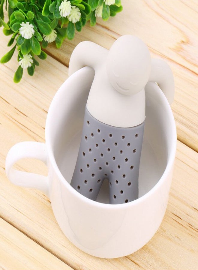 Generic - Silicone Tea Leaf Infuser White/Grey 8.5x6x3centimeter - Image 1