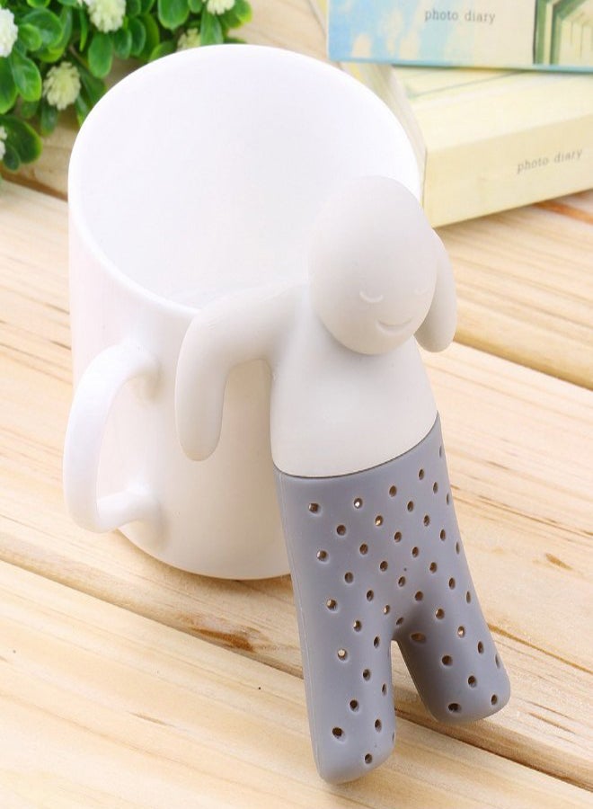 Generic - Silicone Tea Leaf Infuser White/Grey 8.5x6x3centimeter - Image 1