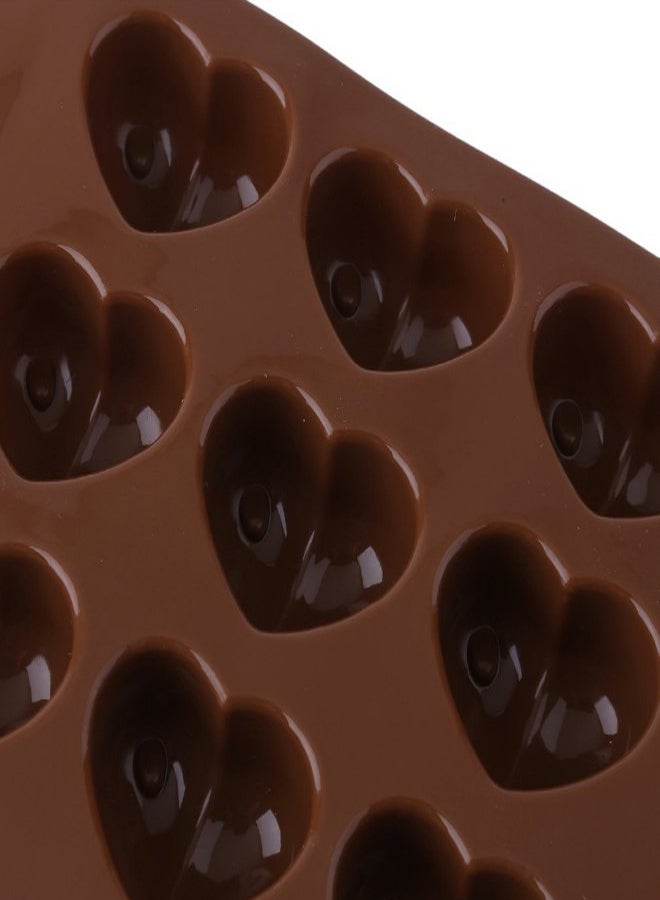 Ice-Cube Chocolate Cake Heart Maker Mould Brown 21.3x10.5x2.3centimeter  - Image 3