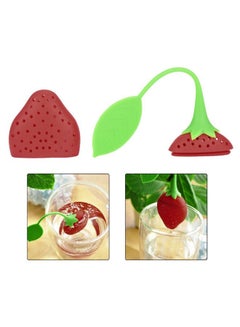 Generic Strawberry Shape Tea Infuser Red/Green 4.9 x 6.5centimeter  - Image 2
