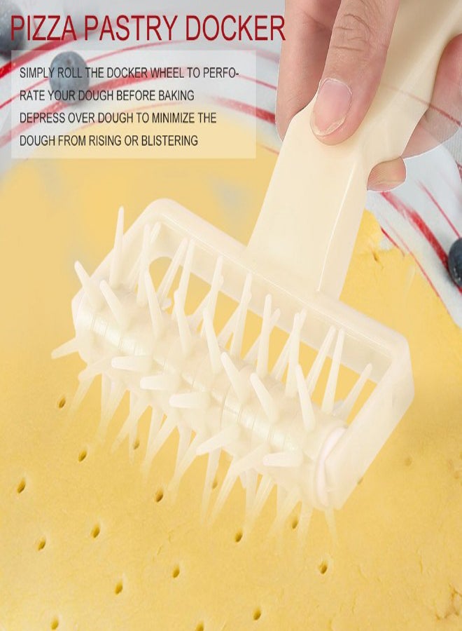 Pastry Dough Docker Pizza Roller Baking Tool Beige  - Image 4