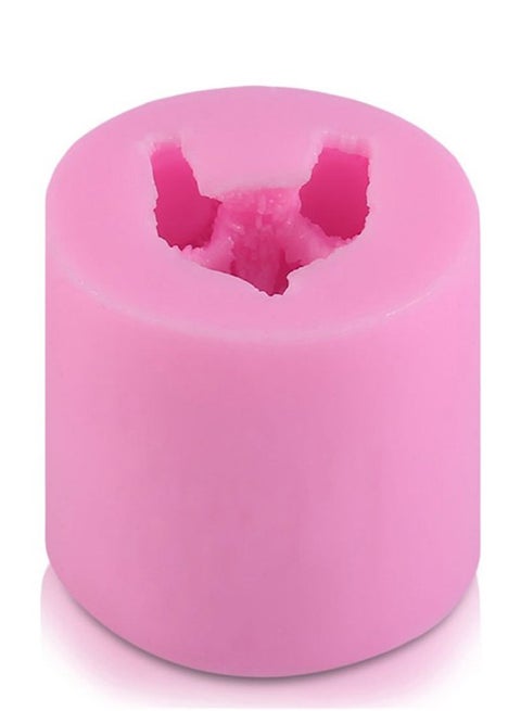 Bear Round Shape Handmade Soap Craft Mold Pink 6x6x5mm