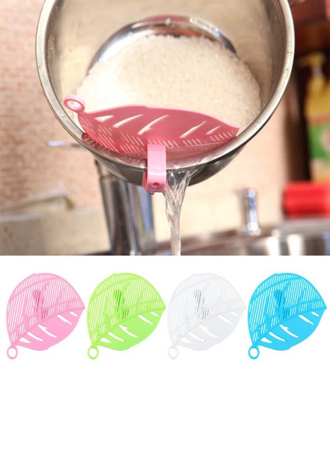 Leaf Shape Rice Wash Sieve Blue 15 x 10.5centimeter  - Image 3
