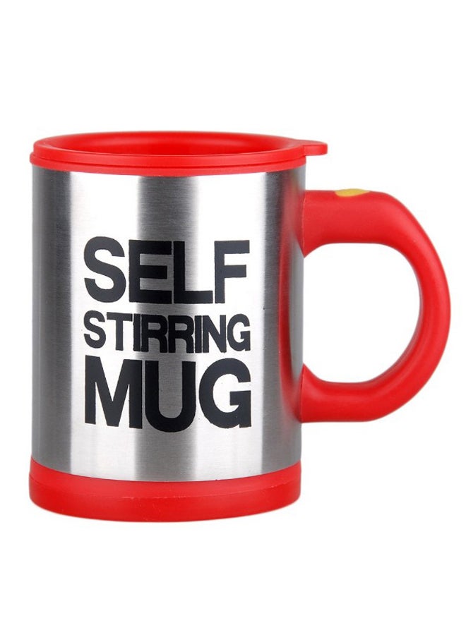 Self Stirring Coffee Mug Red/Silver - Image 1