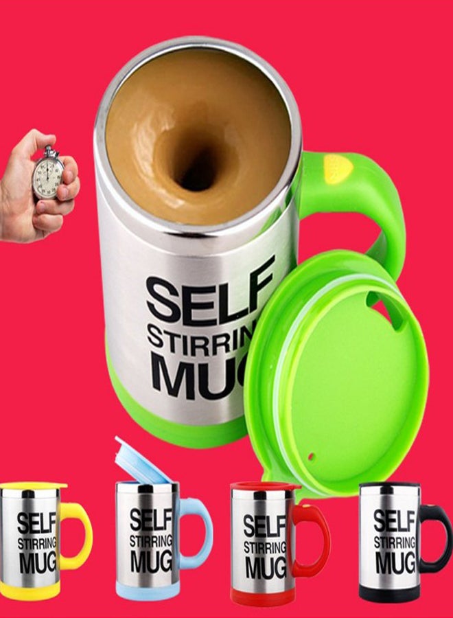 Self Stirring Coffee Mug Red/Silver - Image 2