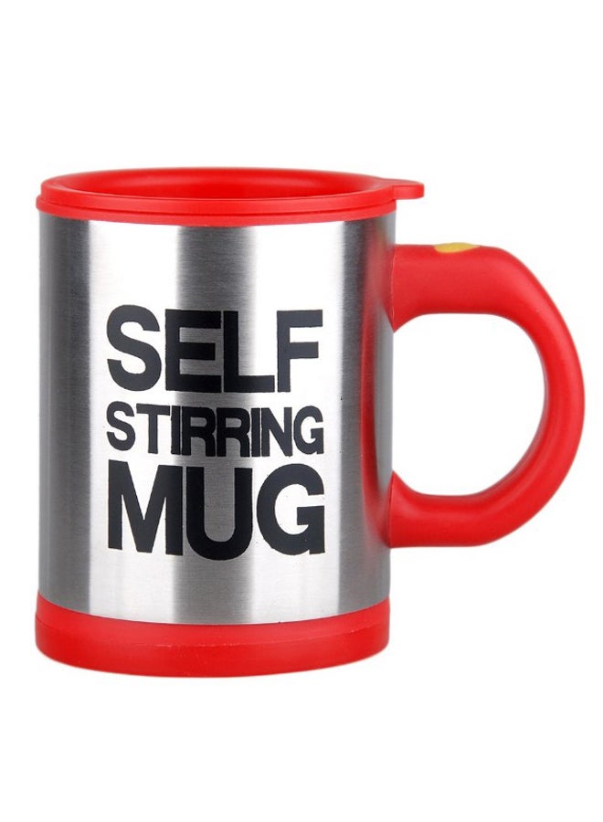 Self Stirring Coffee Mug Red/Silver - Image 3
